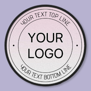 Easy Logo Replacement & Editable Text Pink Ombre Patch