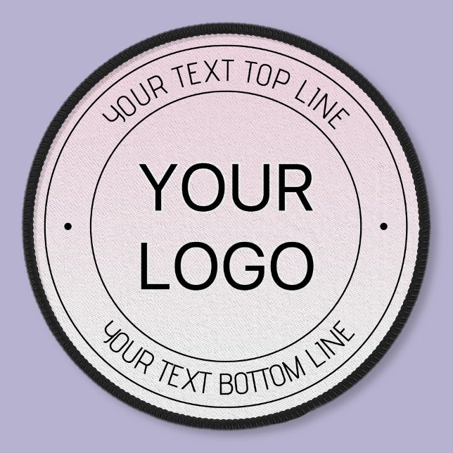 Easy Logo Replacement & Editable Text Pink Ombre Patch (Creator Uploaded)