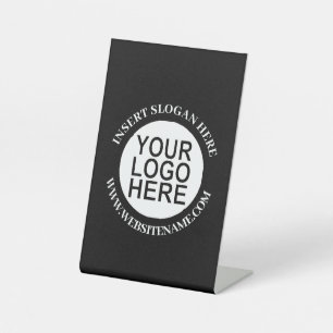 Easy Logo Replacement & Modern Professional Pedest Pedestal Sign