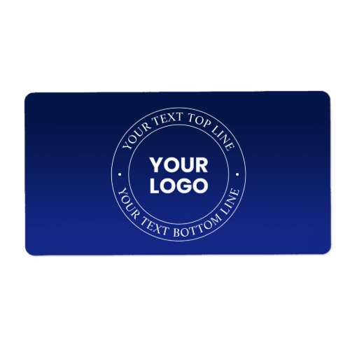 Easy Logo Replacement  Text  Dark Blue Gradient Label