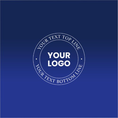 Easy Logo Replacement  Text  Dark Blue Gradient Sticker