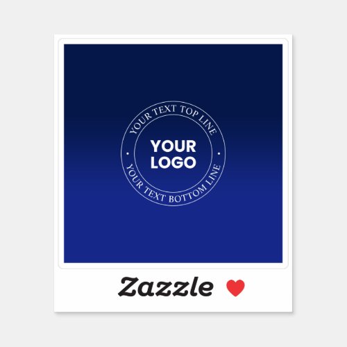 Easy Logo Replacement  Text  Dark Blue Gradient Sticker