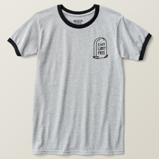 Easy Lucky Free Ringer Tee (Design Front)