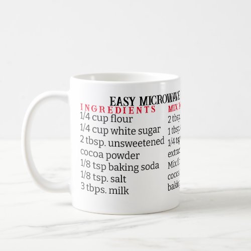 EASY MICROWAVE CAKE RECIPE MUG