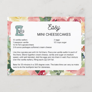 Easy Mini Cheesecake Postcard