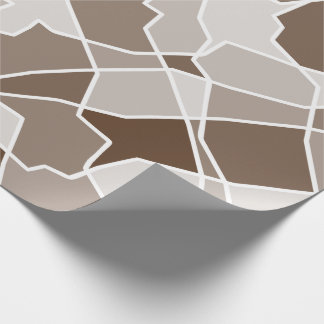 Easy Monochrome Geometric Contrast Random Shapes Wrapping Paper