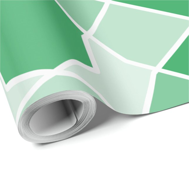 Easy Monochrome Geometric Contrast Random Shapes Wrapping Paper (Roll Corner)