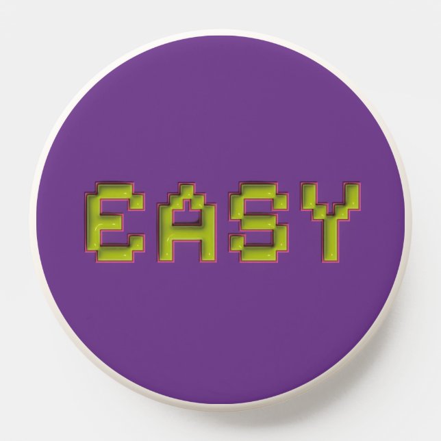 EASY Neon Pixel Art PopGrip - Purple 3D Gaming Pho PopSocket (Popsocket)