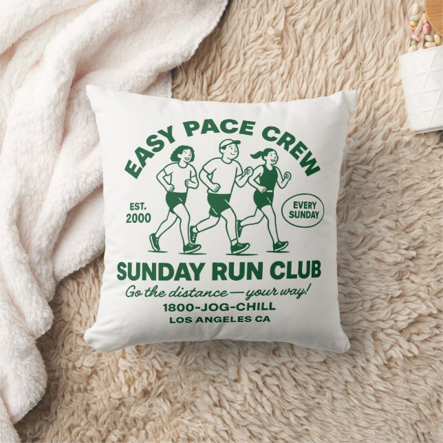 Easy Pace Crew Throw Pillow (Blanket)