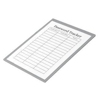 Easy Password Tracker Notepad 