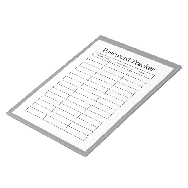 Easy Password Tracker Notepad  (Angled)