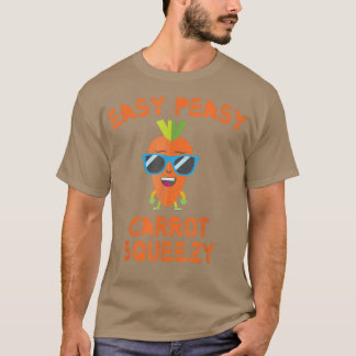 Easy Peasy Carrot Squeezy Drink Carrot Juice Vegan T-Shirt