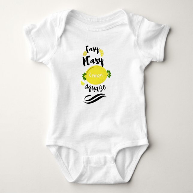 Easy peasy lemon squeezy funny baby bodysuit (Front)