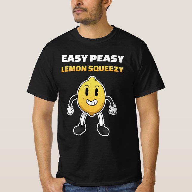 Easy Peasy Lemon Squeezy Lemon Lemonade Summer T-Shirt (Front)
