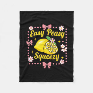 Easy Peasy Lemon Squeezy Lemonade Crew Funny Lemon Fleece Blanket