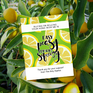 Easy Peasy Lemon Squeezy Real Estate Marketing Pos Postcard