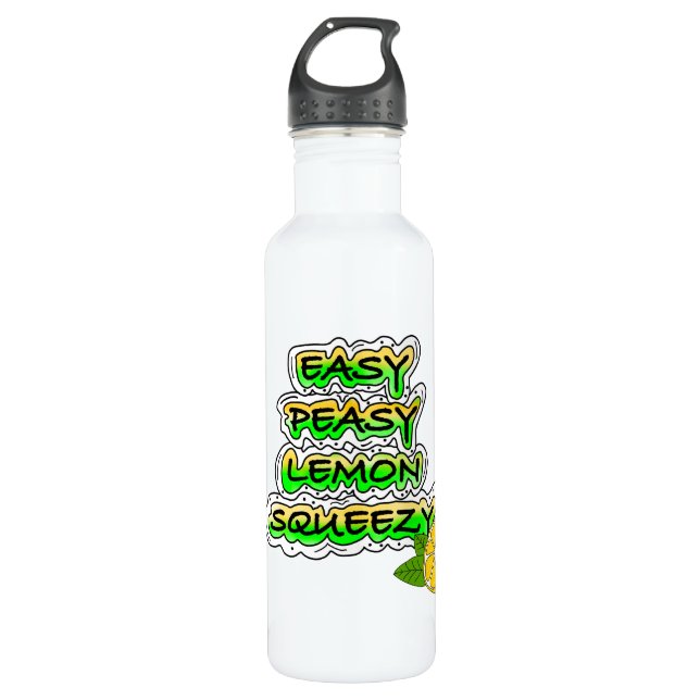 Easy Peasy Lemon Squeezy  Stainless Steel Water Bottle (Front)