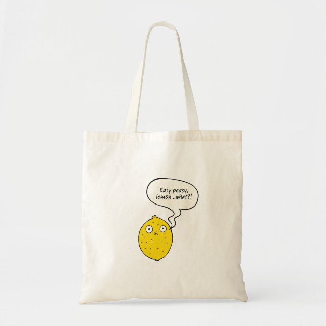 Easy Peasy Lemon What?! Tote Bag (Front)