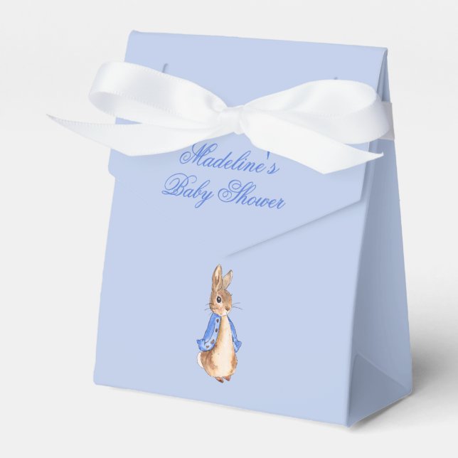 Easy Personalize Peter the Rabbit Baby Shower Favor Boxes (Front Side)