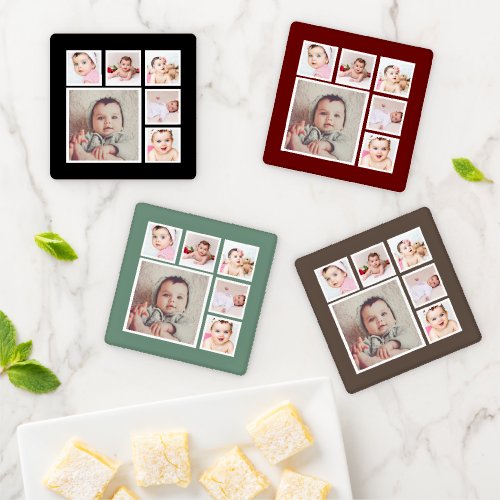 Easy Personalize Your Own Unique 6 Photo Coaster Set