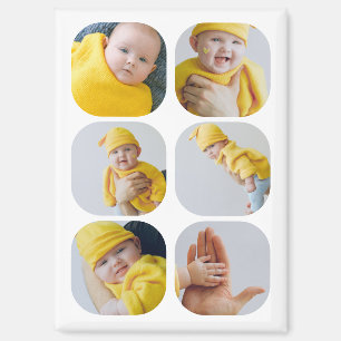 Easy Personalize Your Own Unique 6 Photo Magnet