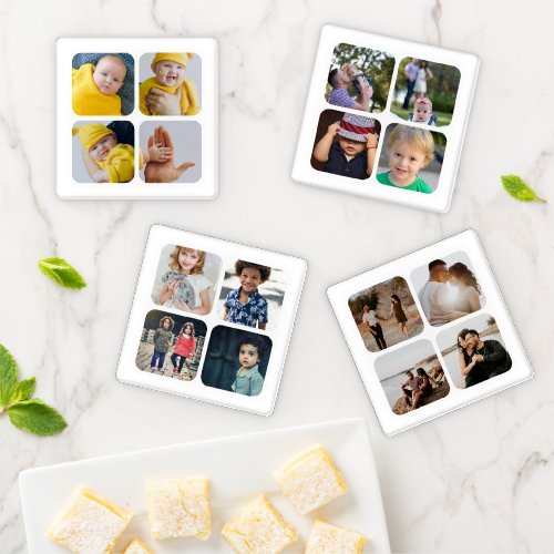 Easy Personalize Your Own Unique Photo Coaster Set