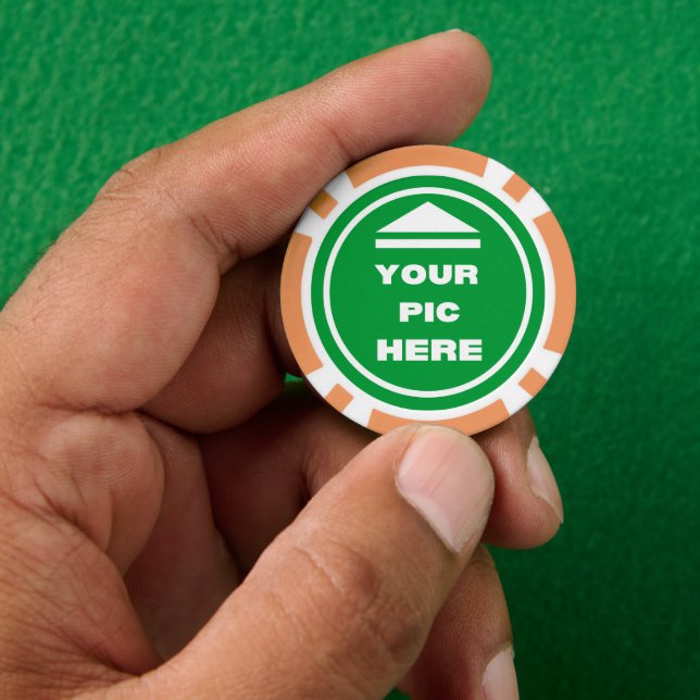 EASY! Poker Chips - Orange- Custom (Hand)