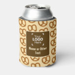 Easy Pretzels Pattern plus your brand logo / text  Can Cooler