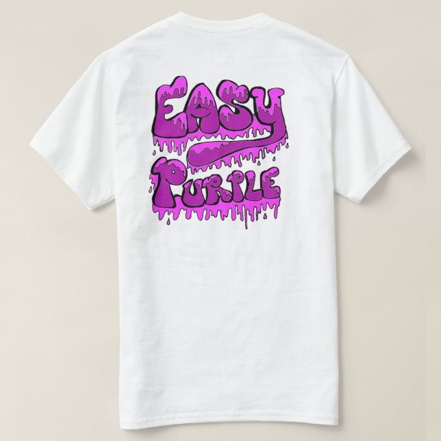 Easy Purple Back Design T T-Shirt (Design Back)