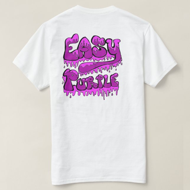 Easy Purple Back Design T T-Shirt (Design Back)