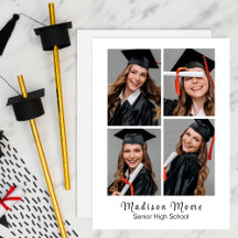 Easy QUICK PRINT 4 PHOTO Graduate Announcement