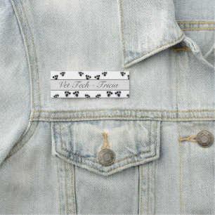 Easy Read Paw Print Name Tag