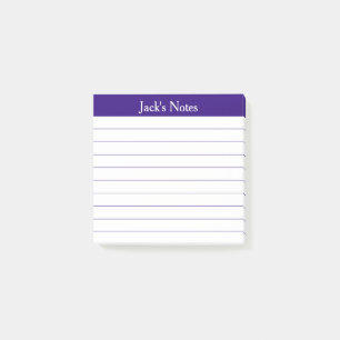 Easy Read Purple Lined Personalized Post-it Notes