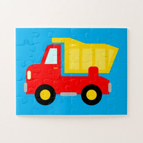 Easy red toy dumptruck puzzle for kids _ 30 pc