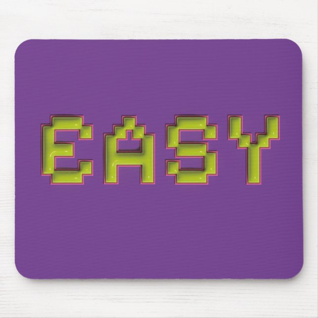 EASY Retro Pixel Art Gaming Mouse Pad - 3D Neon De (Front)