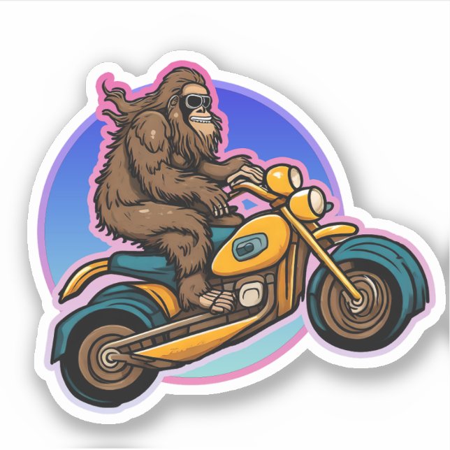 Easy Rider Motorcycle Daddy Sasquatch Sticker (Front)