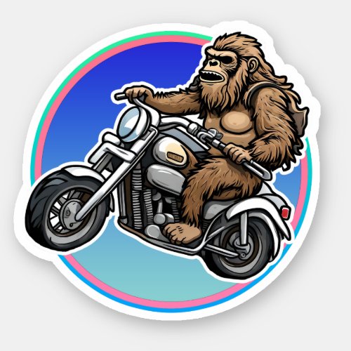 Easy Rider Motorcycle Daddy Sasquatch Sticker