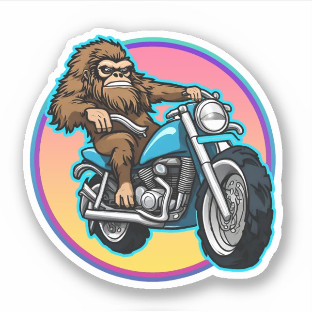 Easy Rider Motorcycle Daddy Sasquatch  Sticker (Front)