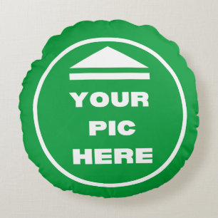 EASY! Round Throw Pillow 16" Cotton - Customize