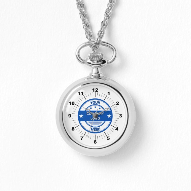EASY! Silver Necklace Watch - Personalized  (Front)
