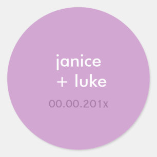 Easy Template stickers/purple/lilac/lavender Classic Round Sticker