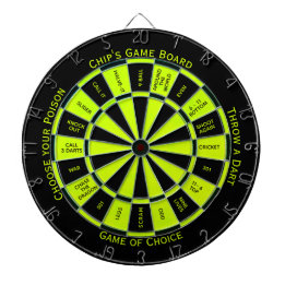 Easy Text Personal Lemon Lime Regulation Dart Board