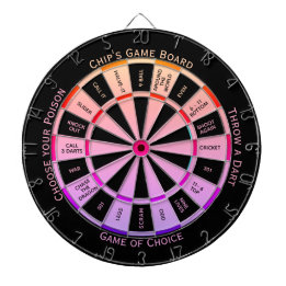 Easy Text Personal Peach to Purple Regulation Dart Board