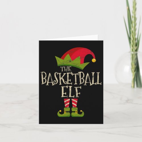 Easy The Basketball Elf Costume Family Group Gift  Card