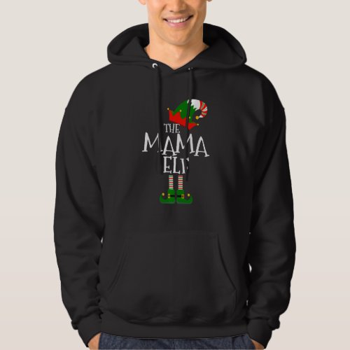 Easy The Mama Elf Costume Matching Family Group Ch Hoodie