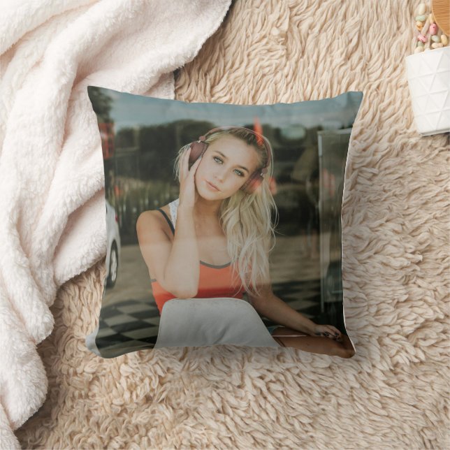 EASY!  Throw Pillow - Personalized -Add your Image (Blanket)