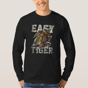 Easy tiger 3 distressed tiger costume casual chic  T-Shirt
