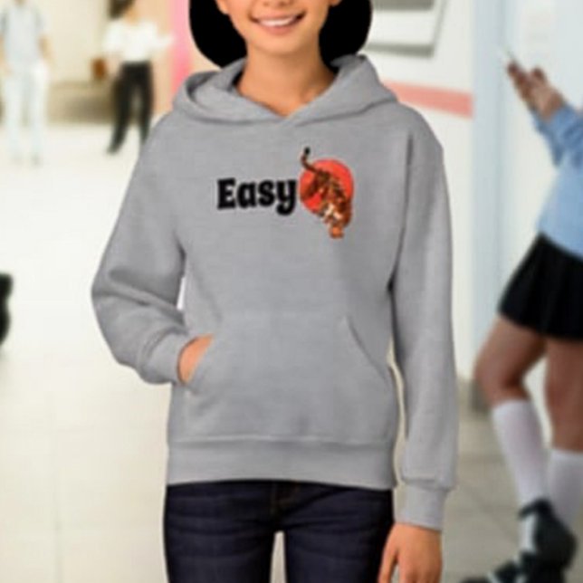 "Easy Tiger" Funny Kids Hoodie – Bold Typography (Creator Uploaded)