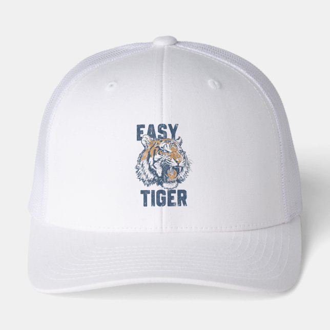 Easy Tiger Funny Saying Wild Animal Illustration (Front)