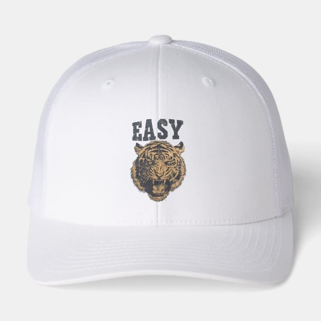 EASY Tiger Funny Vintage Distressed Typography (Front)